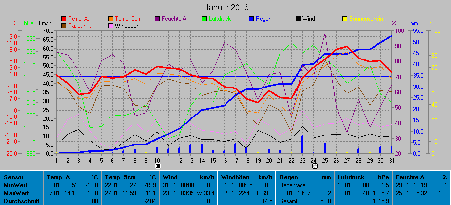 Grafik Monat Januar 2016